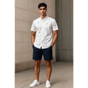 POLO Ralph Lauren Pony Oxford Short-Sleeve Boys Shirt LARGE(14-16)